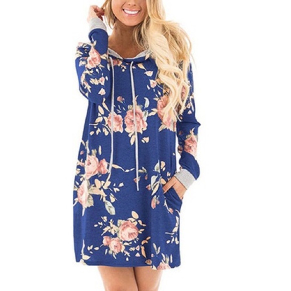 Floral Hoodie Dress